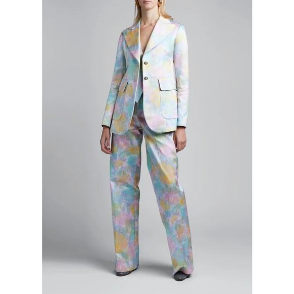 NWT Marc Jacobs Runway Spring 2020 Floral Silk Trousers Size 8 - Picture 1 of 7